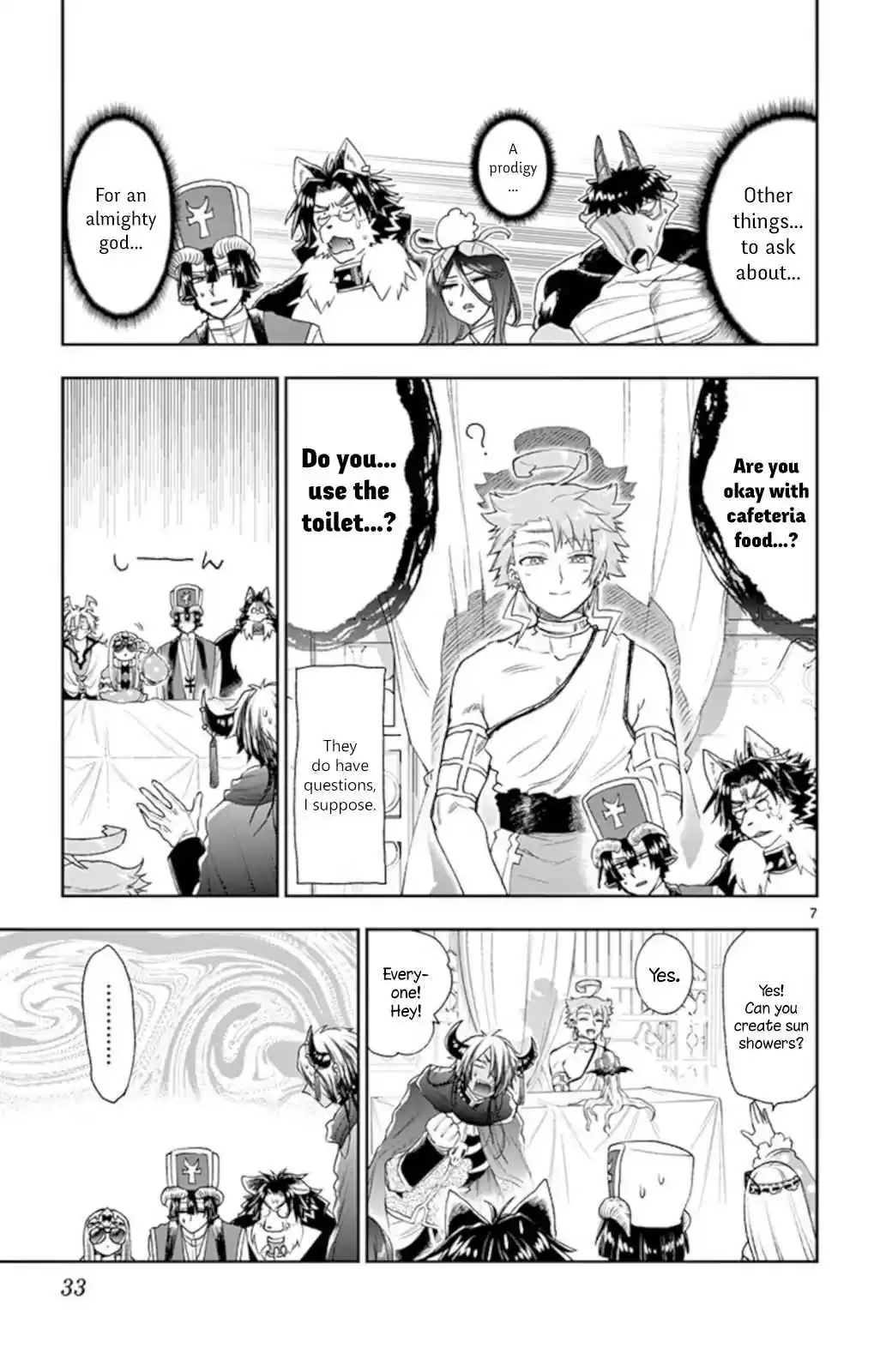Maou jou de Oyasumi Vol. 15 Ch. 185 Sunny with the Occasional God