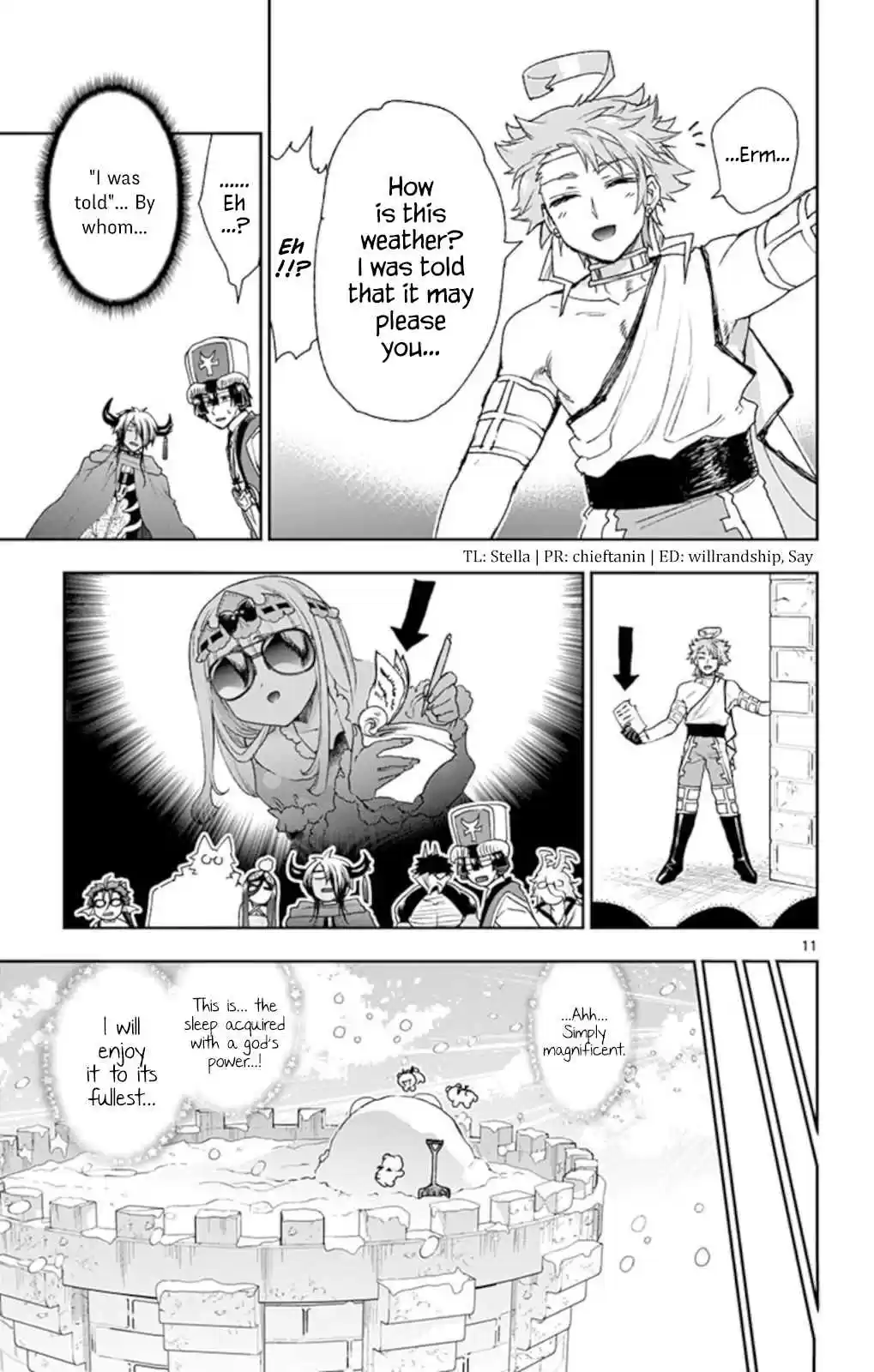 Maou jou de Oyasumi Vol. 15 Ch. 185 Sunny with the Occasional God