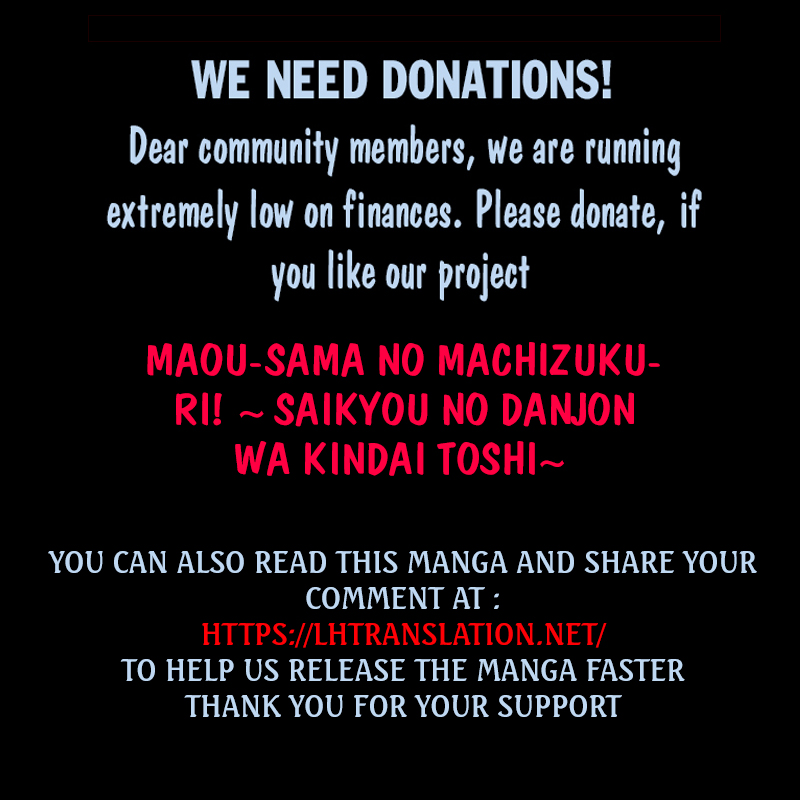 Maou-Sama No Machizukuri! ~Saikyou No Dungeon Wa Kindai Toshi~ Chapter 30