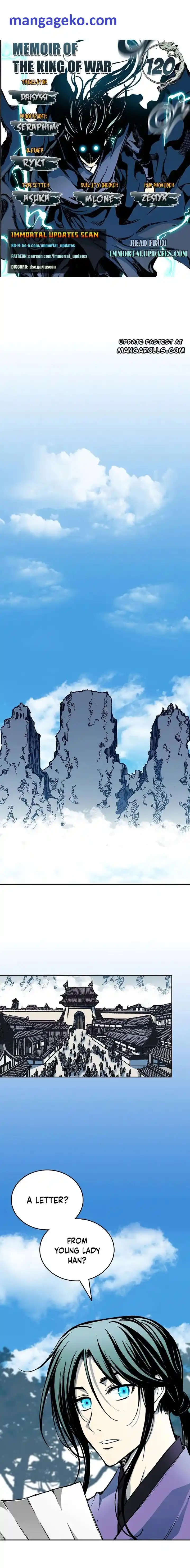 Memoir Of The King Of War Chapter 120