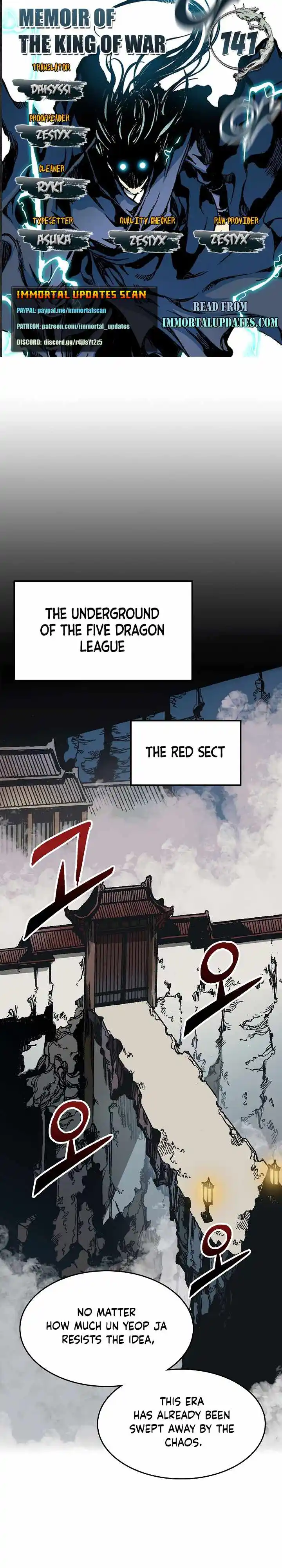 Memoir Of The King Of War Chapter 141