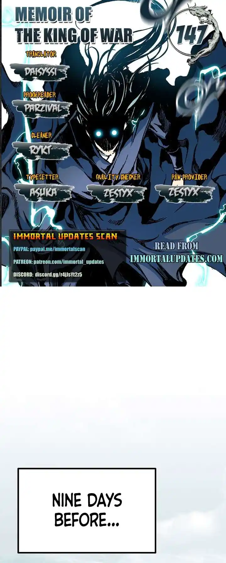 Memoir Of The King Of War Chapter 147