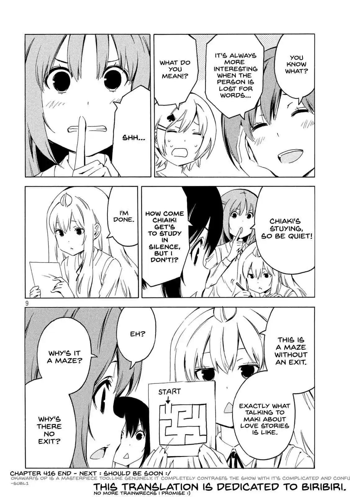 Minami-ke 416 I'm at a loss.