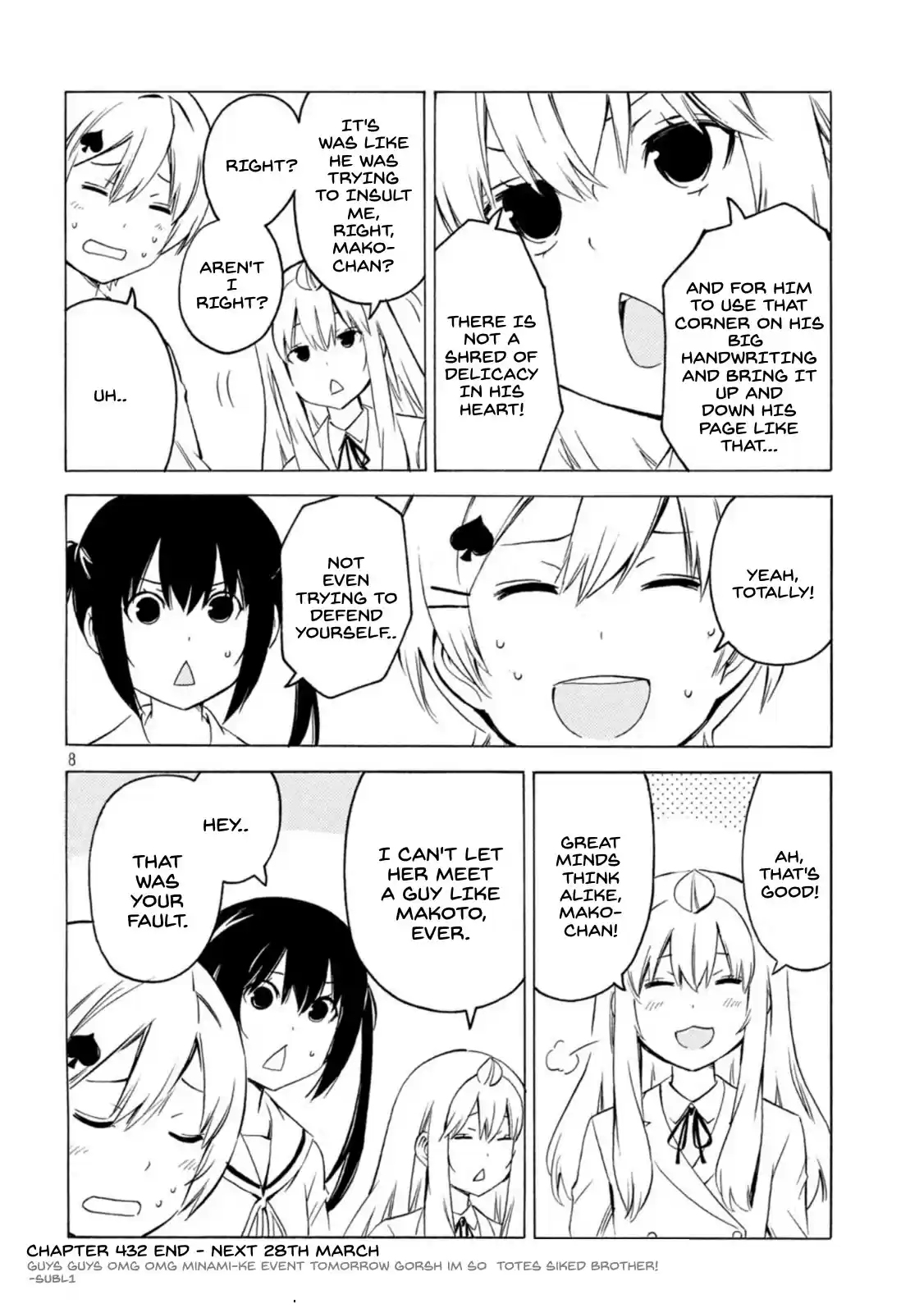 Minami-Ke Chapter 432