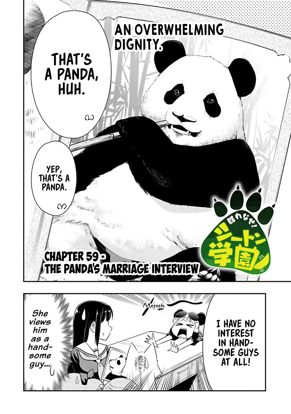 Murenase! Shiiton Gakuen Ch. 59 The panda's marriage interview