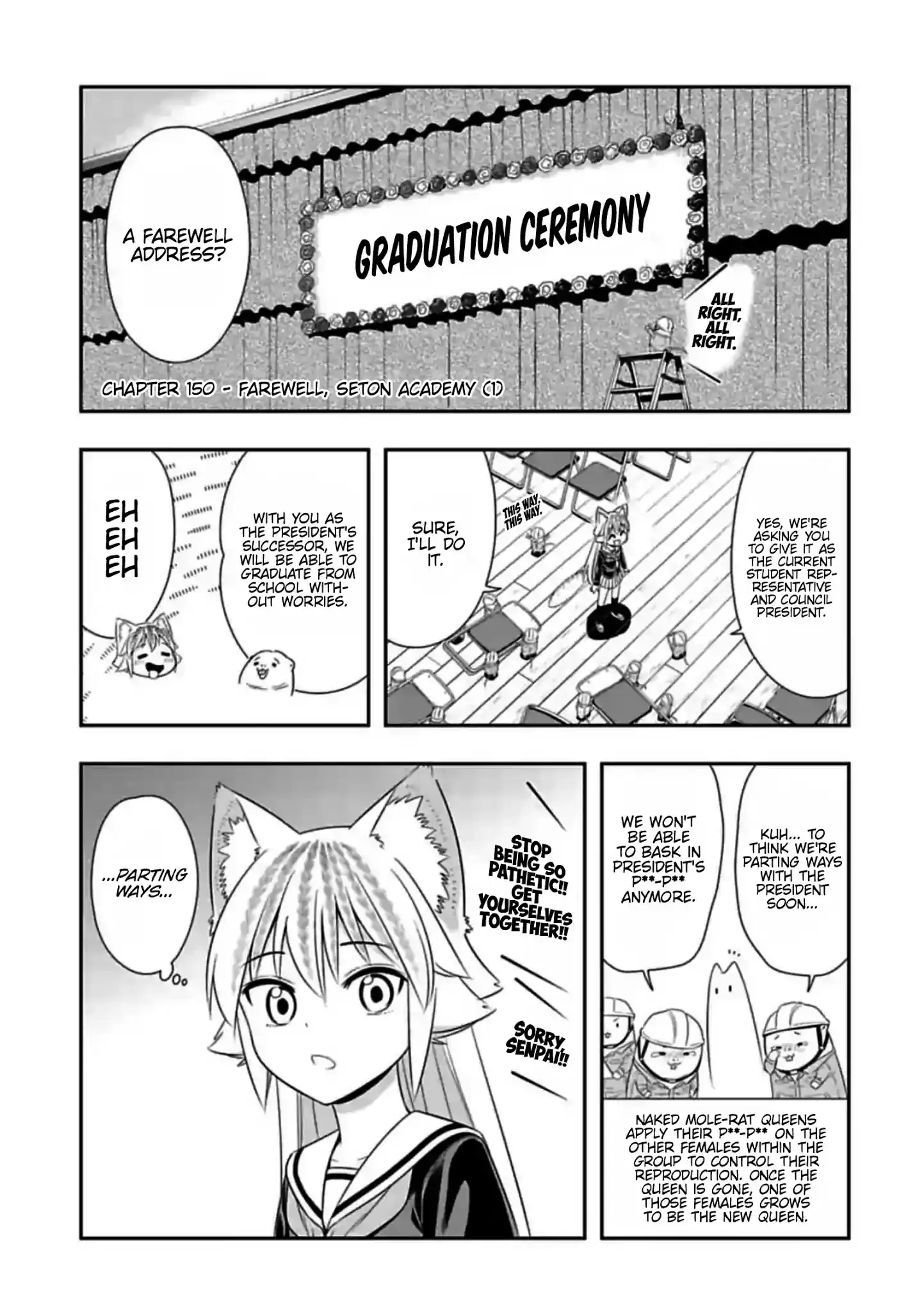 Murenase! Shiiton Gakuen Chapter 150