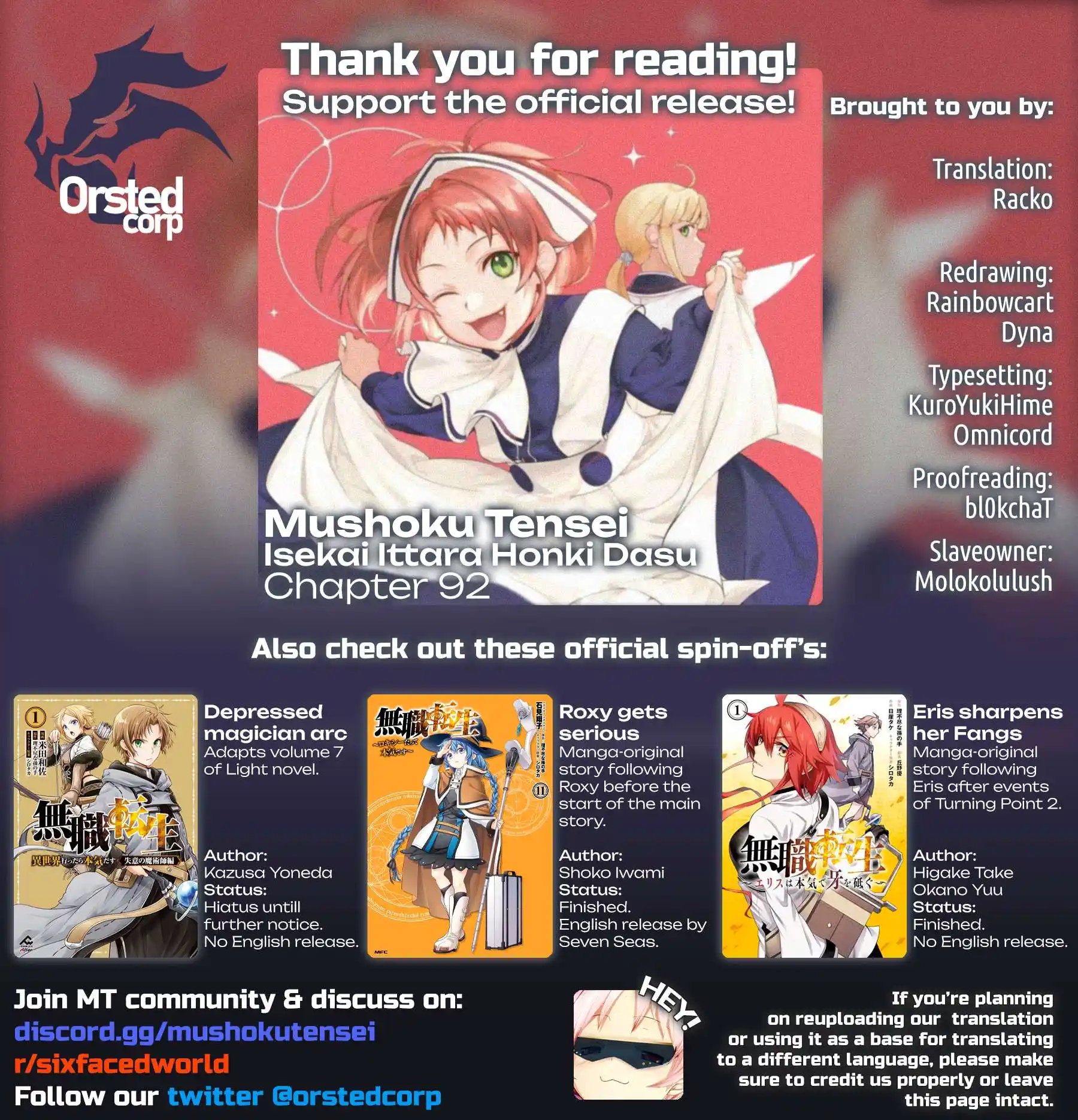 Mushoku Tensei ~Isekai Ittara Honki Dasu~ Chapter 92