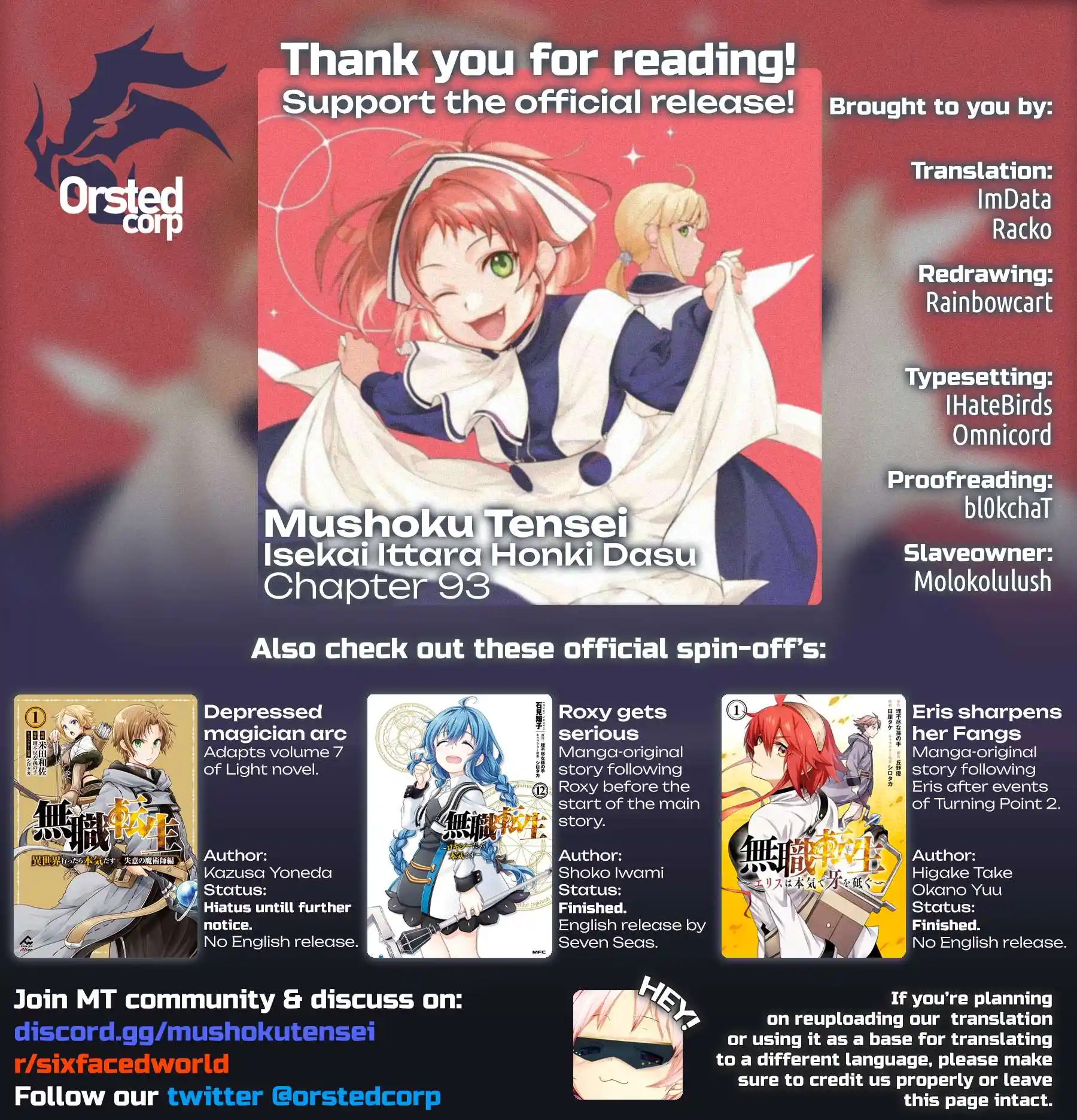Mushoku Tensei ~Isekai Ittara Honki Dasu~ Chapter 93