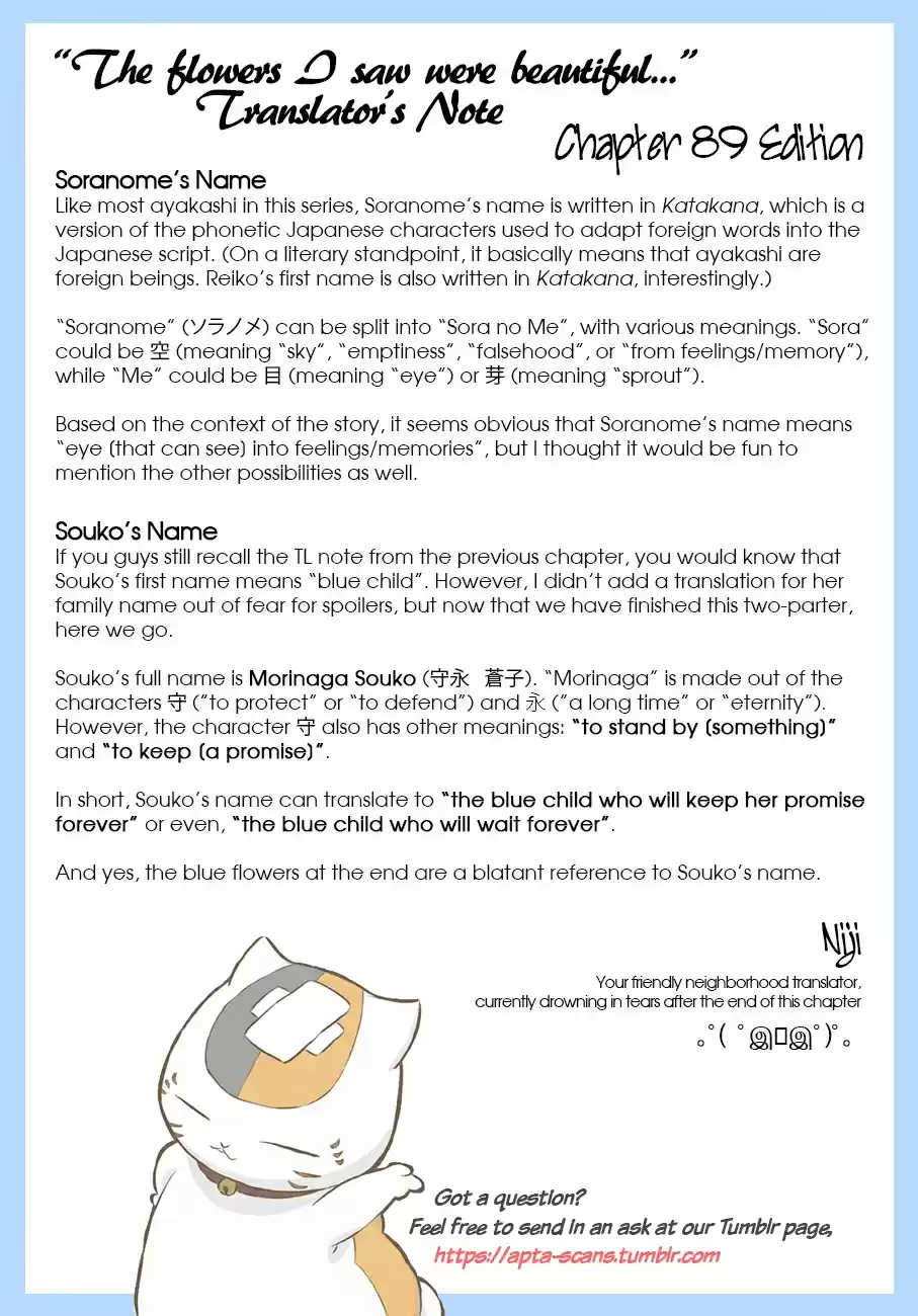 Natsume Yuujinchou Vol. 22 Ch. 89 Tell Me Your Name Part 2