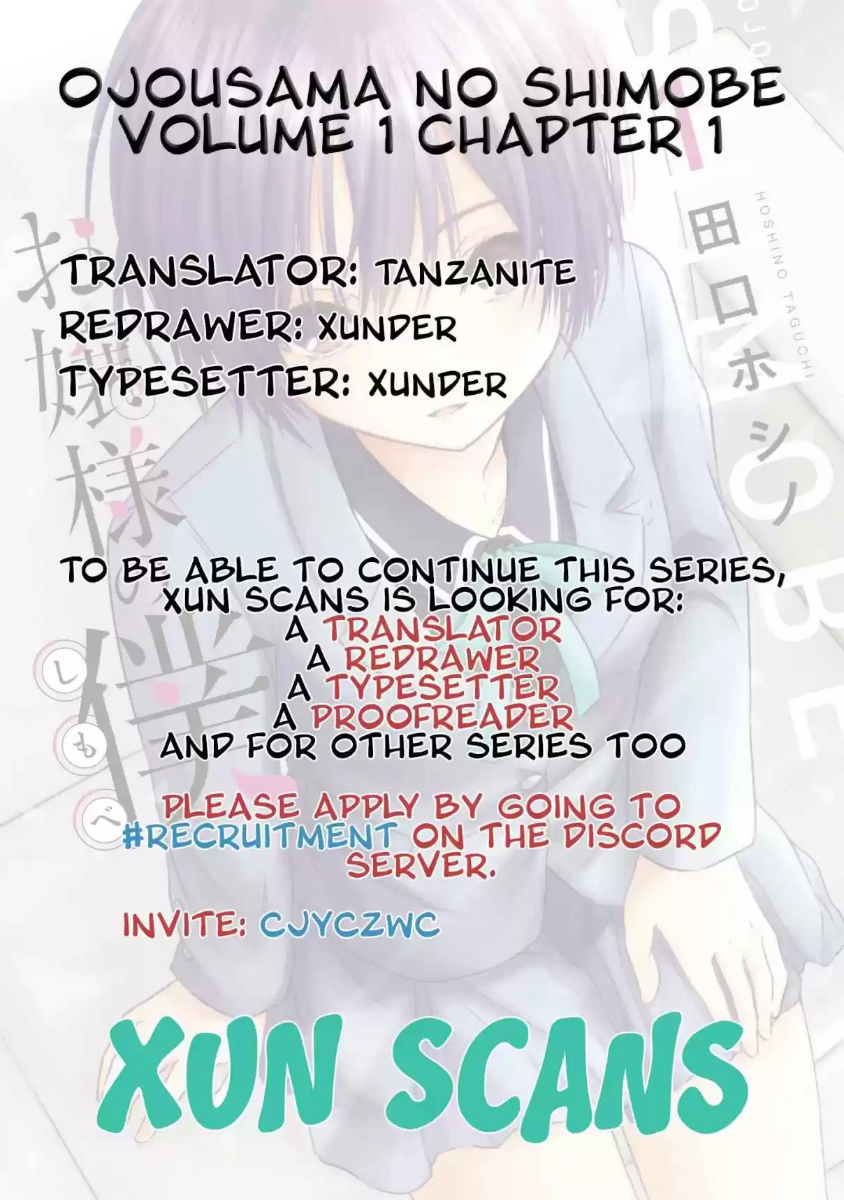 Ojousama no Shimobe Vol. 1 Ch. 1 Let's Change