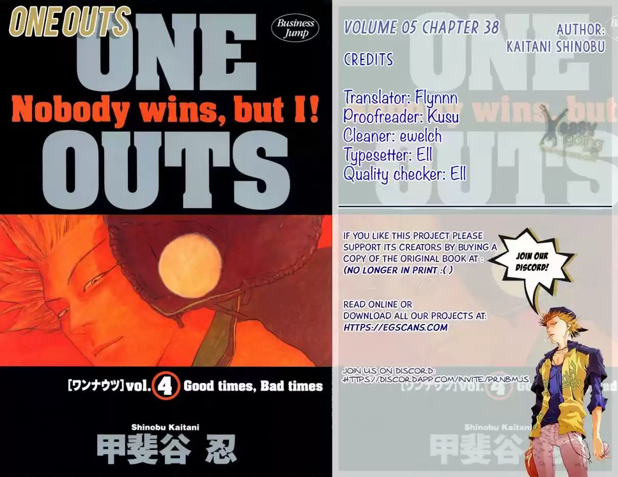 One Outs 38 Force-Out