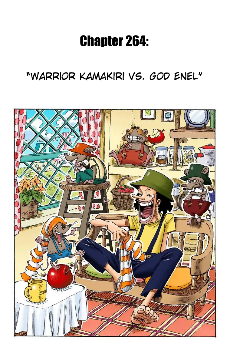 One Piece - Digital Colored Comics Vol.28 Chapter 264: Warrior Kamakiri Vs God Enel