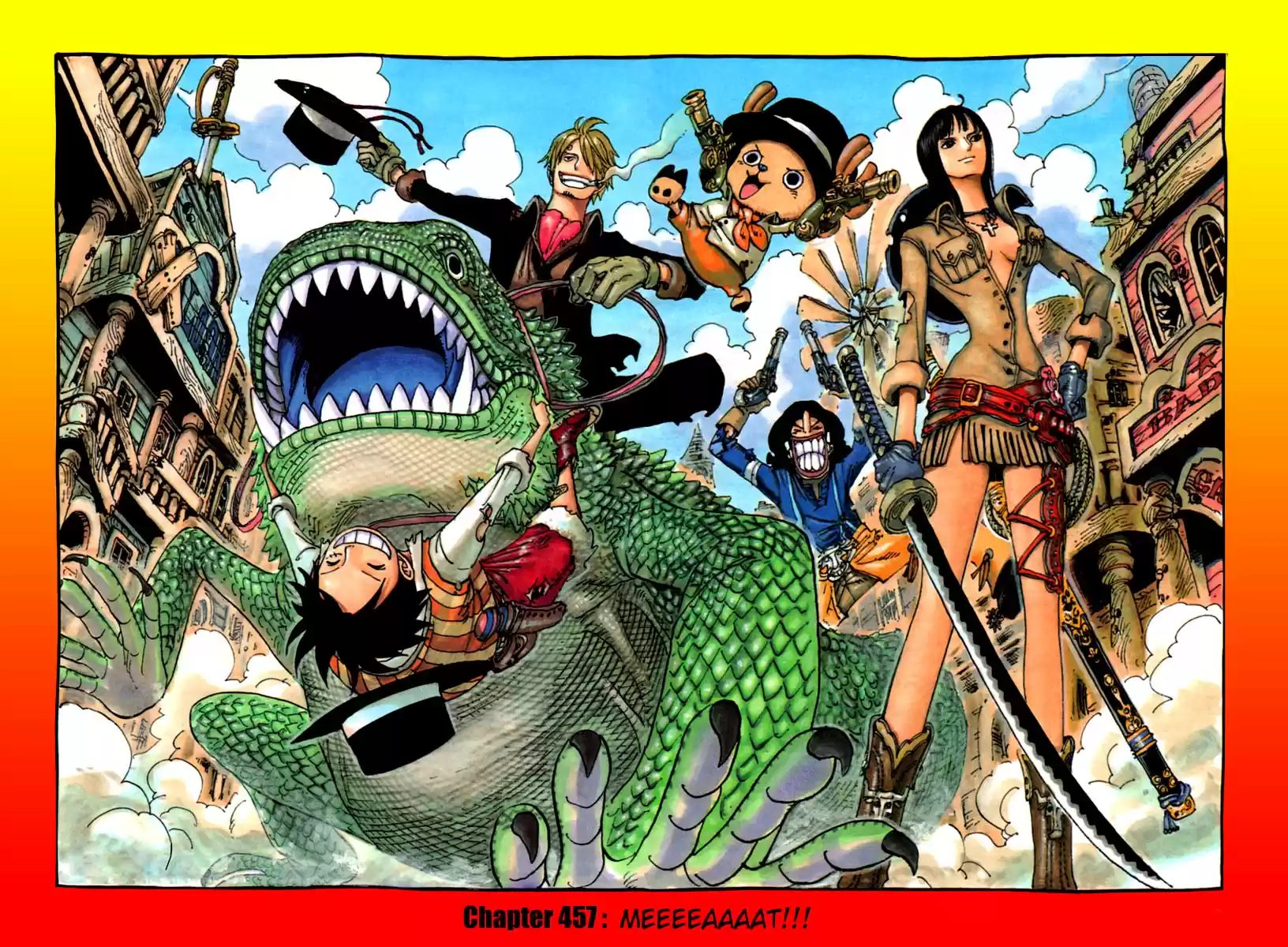 One Piece - Digital Colored Comics Vol.47 Chapter 457: Meeeeaaaat!!!