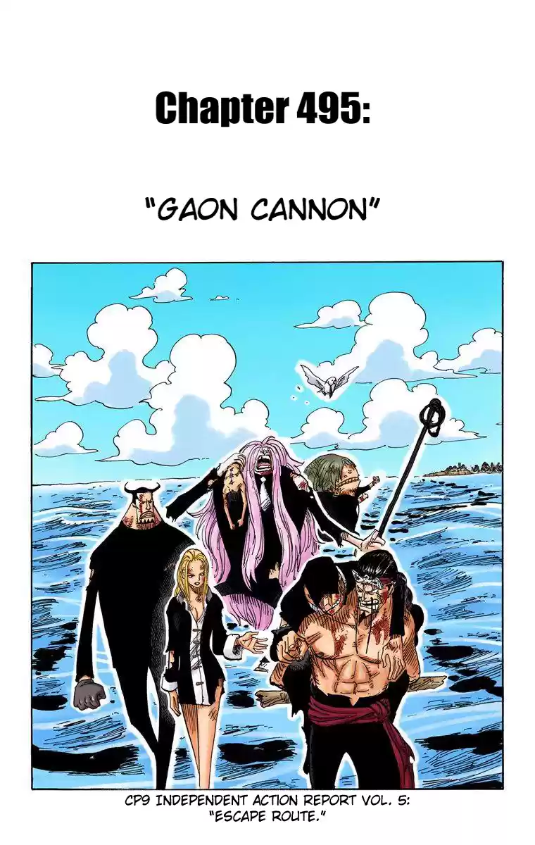 One Piece - Digital Colored Comics Vol.51 Chapter 495: Gaon Cannon