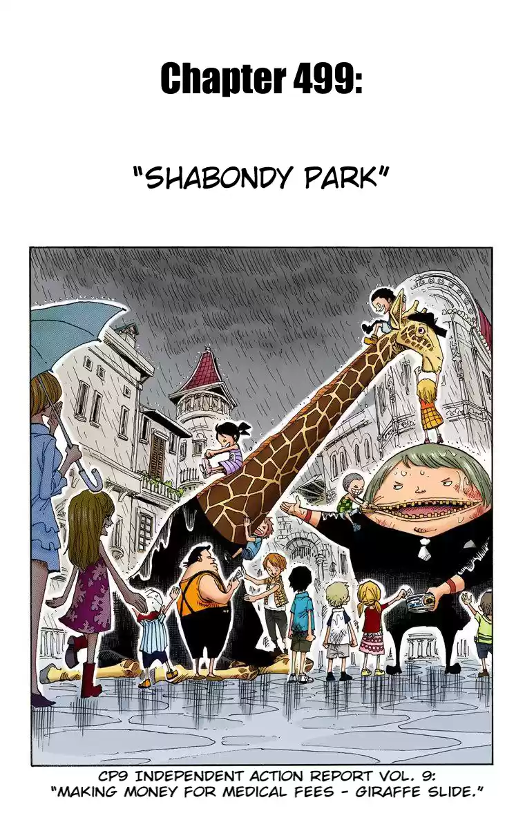 One Piece - Digital Colored Comics Vol.51 Chapter 499: Shabondy Park