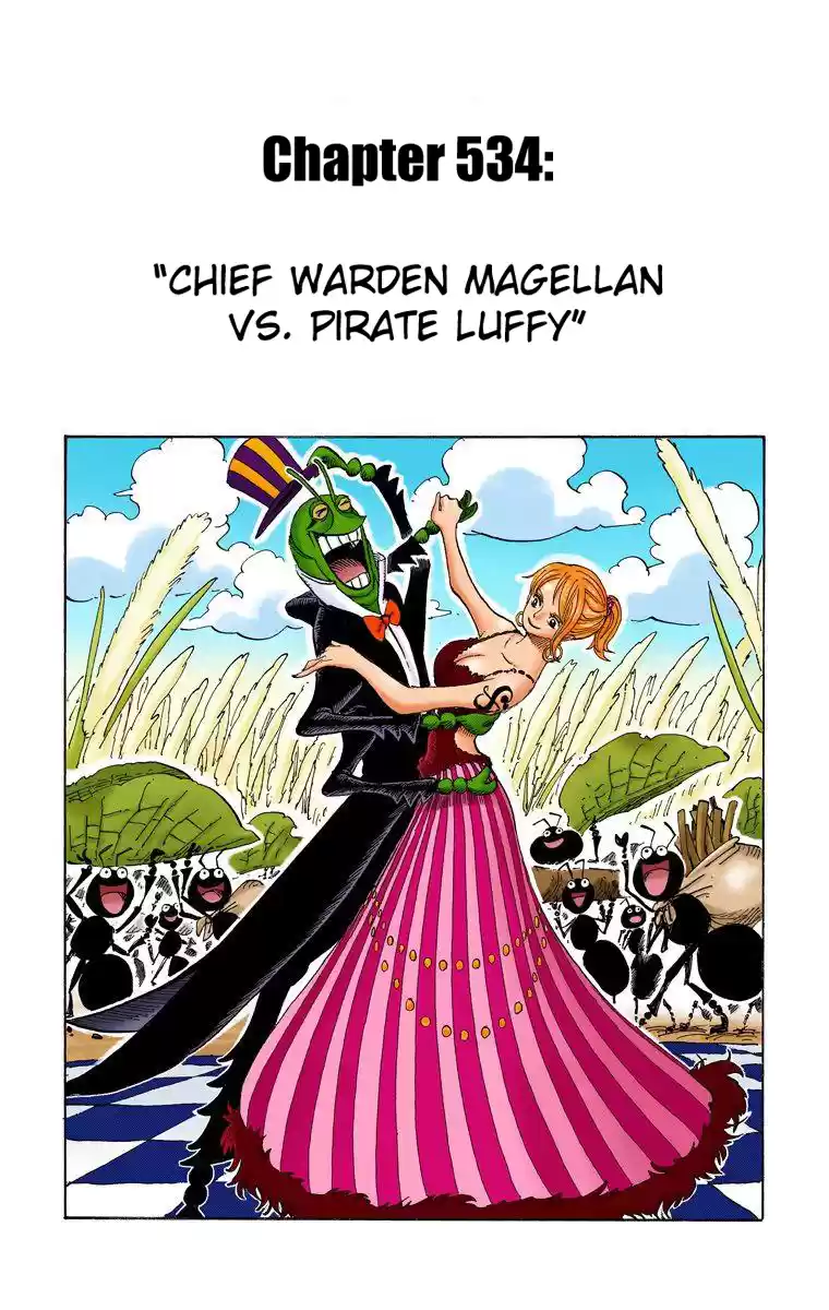 One Piece - Digital Colored Comics Vol.55 Chapter 534: Chief Warden Magellan Vs. Pirate Luffy