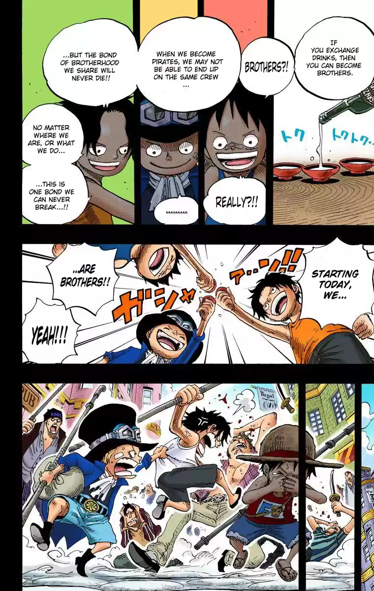 One Piece - Digital Colored Comics Vol.60 Chapter 585: Brothers' Sake Cups
