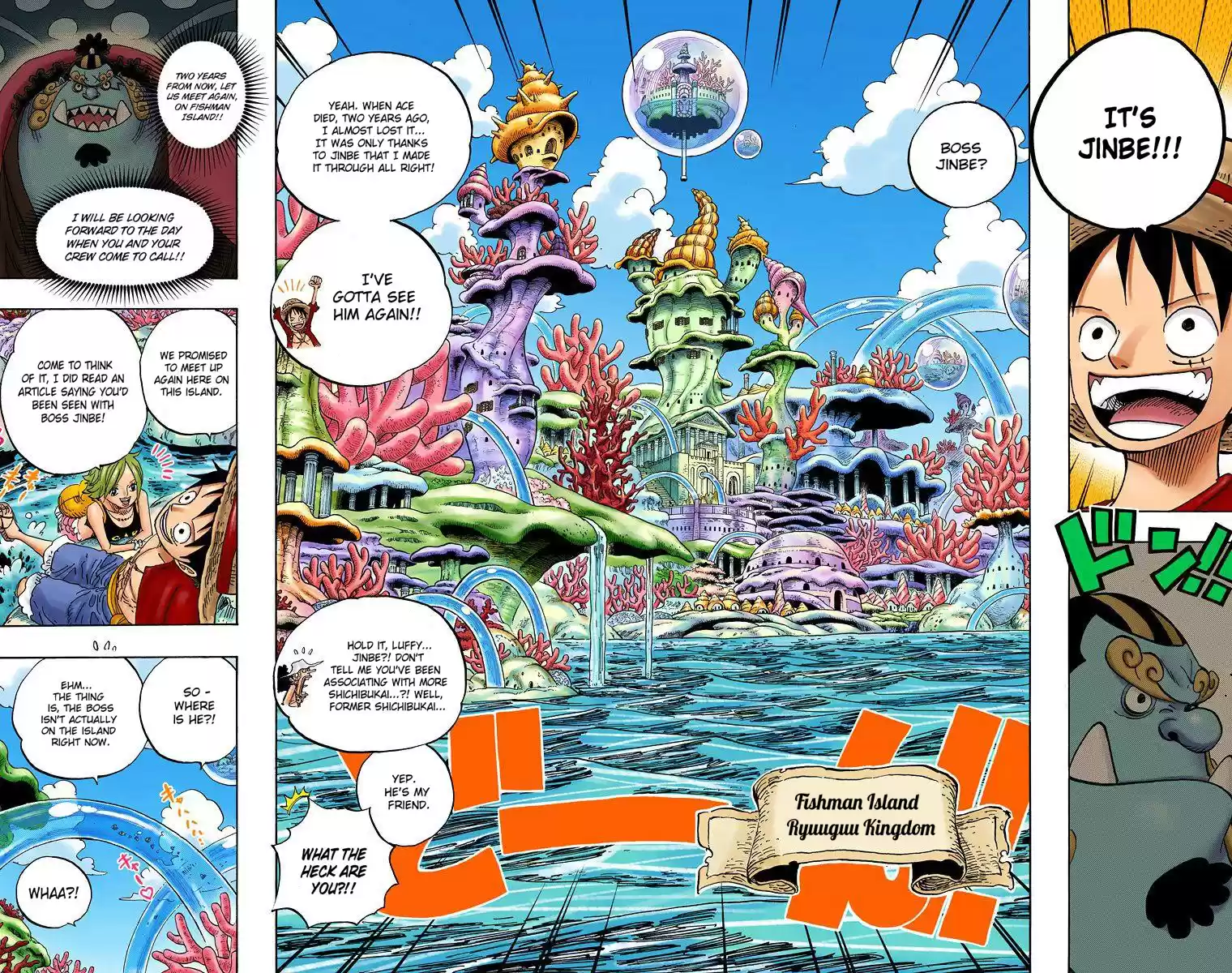 One Piece - Digital Colored Comics Vol.62 Chapter 609: Adventure On Fishman Island