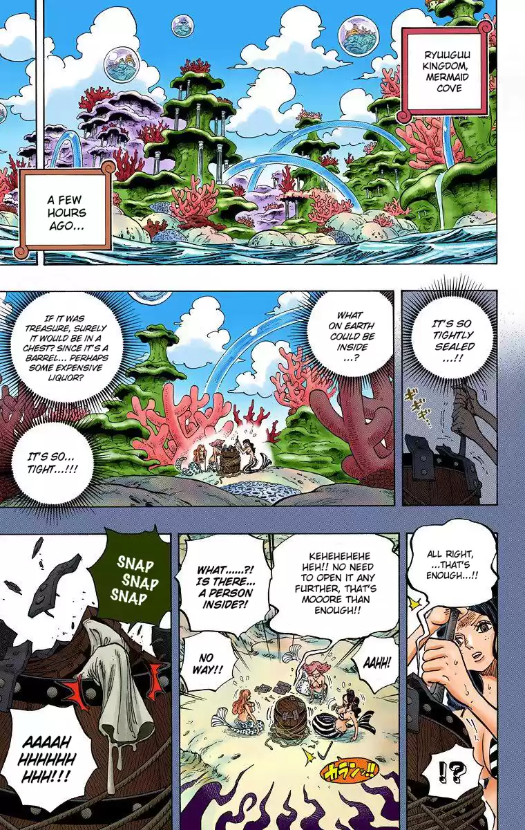 One Piece - Digital Colored Comics Vol.62 Chapter 612: Led By The Shark They Saved