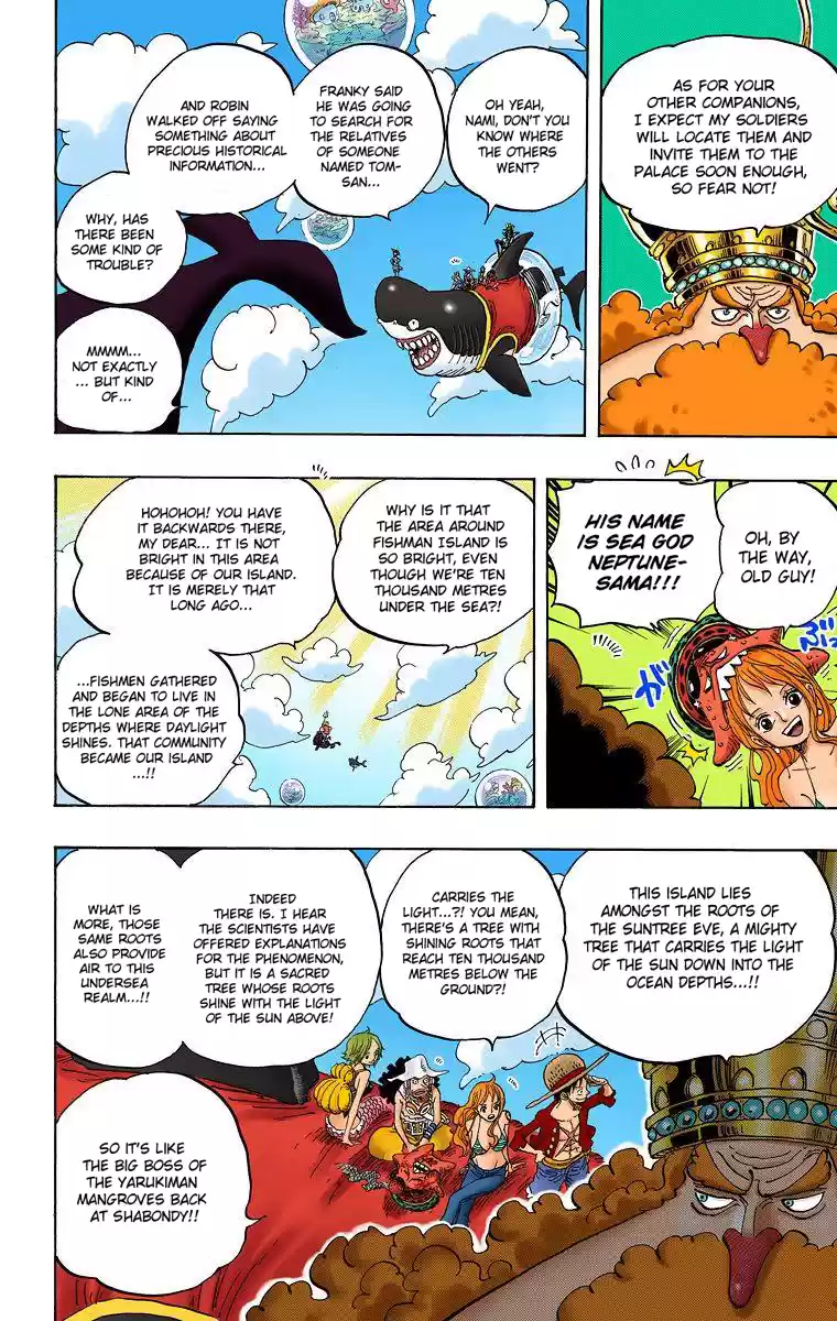 One Piece - Digital Colored Comics Vol.62 Chapter 612: Led By The Shark They Saved