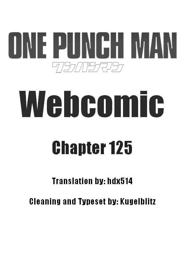 One Punch Man (Webcomic/Original) Ch. 125