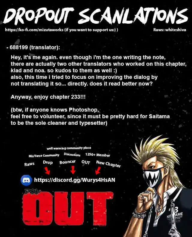 Out (MIZUTA Makoto) Chapter 233