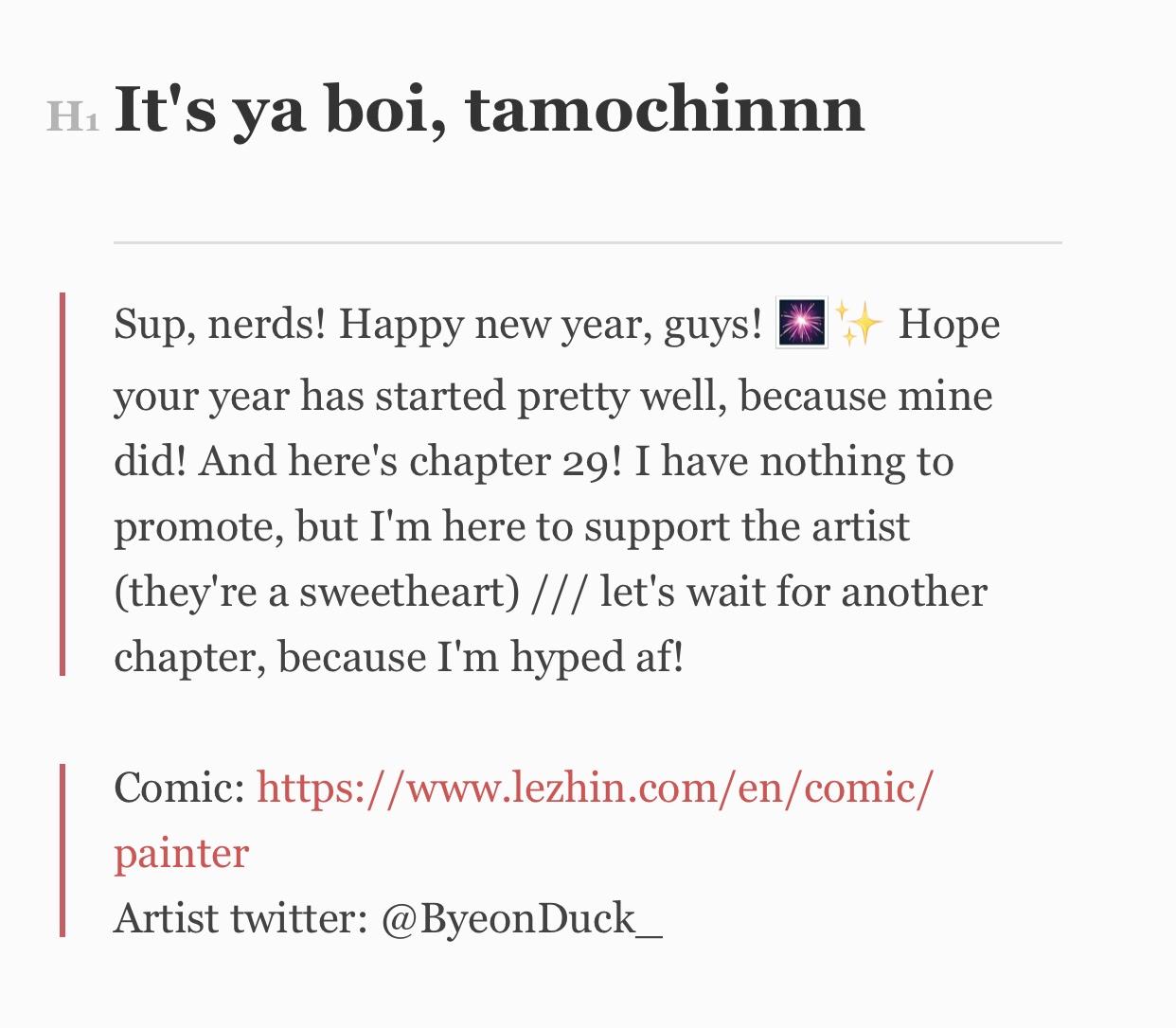 Painter of the Night Chapter 29