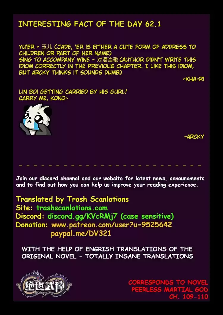 Peerless Martial God Ch. 62.1