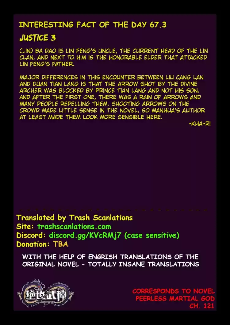 Peerless Martial God Ch. 67.3