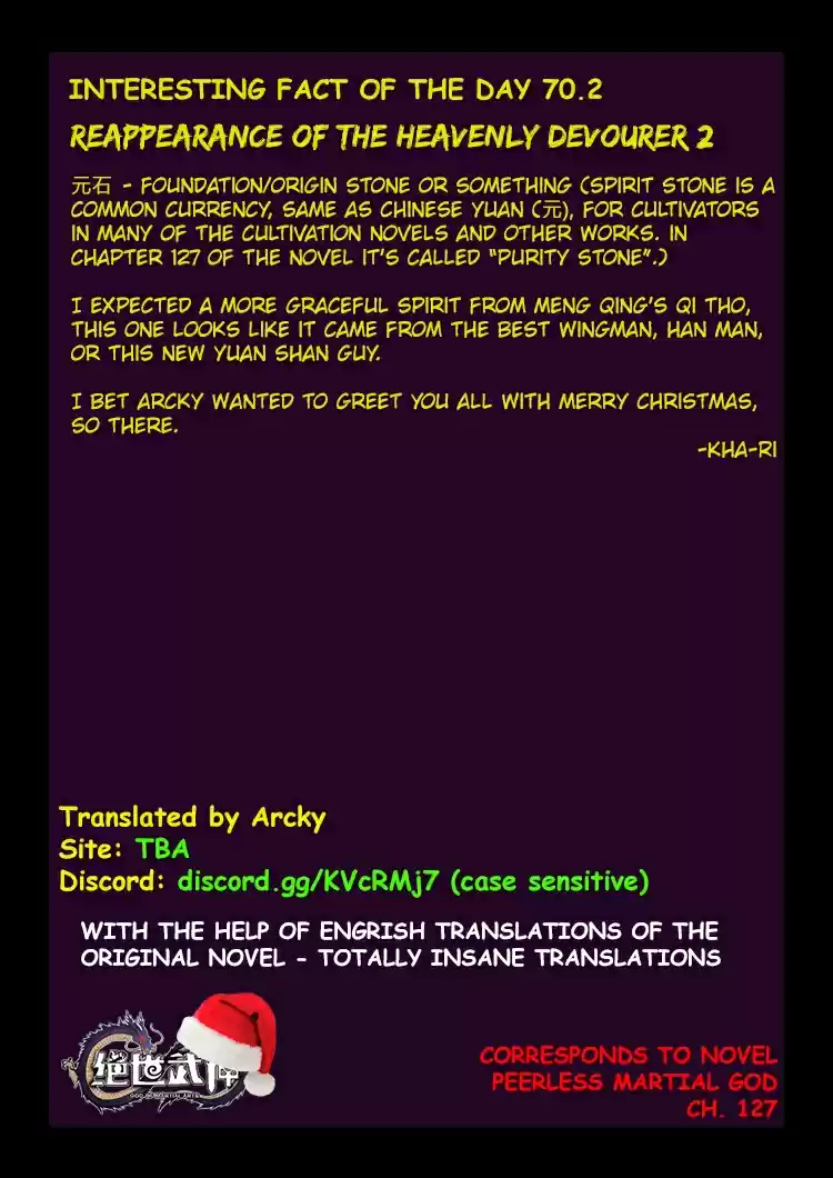 Peerless Martial God Vol. 1 Ch. 70.2 Reappearance of the Heavenly Devourer(2)