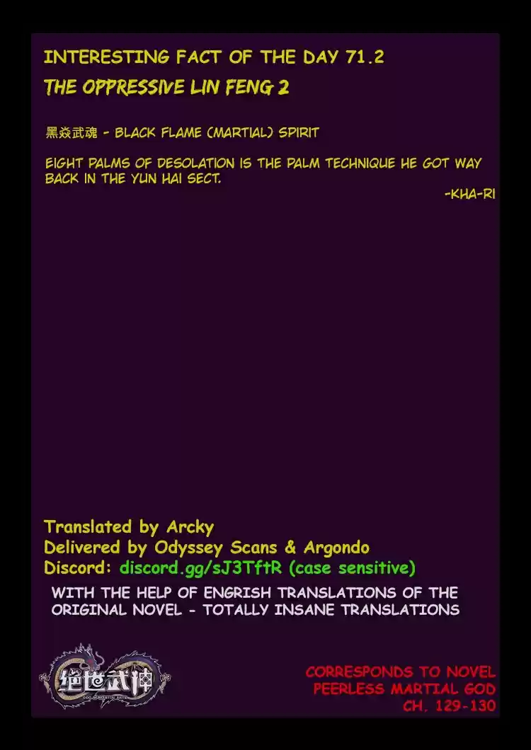 Peerless Martial God Vol. 1 Ch. 71.2 The Oppressive Lin Feng(2)