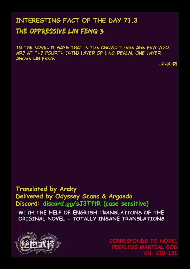 Peerless Martial God Vol. 1 Ch. 71.3 The Oppressive Lin Feng(3)