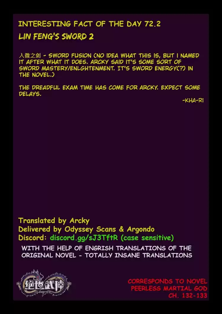 Peerless Martial God Vol. 1 Ch. 72.2 Lin Feng's Sword(2)