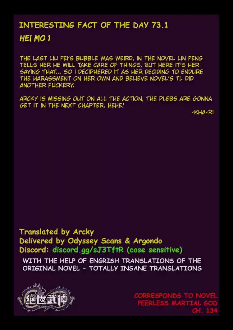 Peerless Martial God Vol. 1 Ch. 73.1 Hei Mo