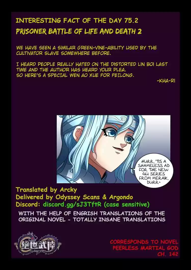 Peerless Martial God Vol. 1 Ch. 75.2 Prisoner Battle of Life and Death(2)