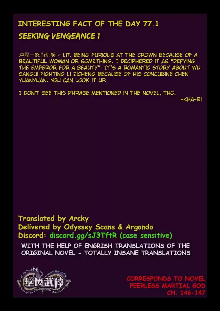 Peerless Martial God Vol. 1 Ch. 77.1 Seeking Vengeance