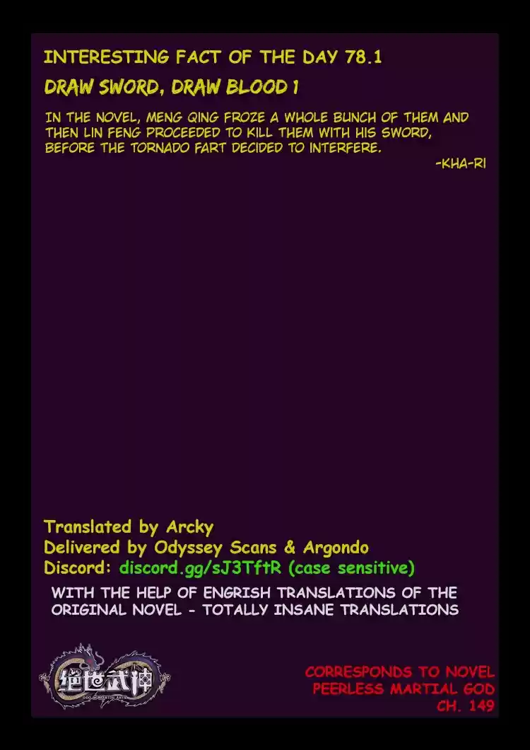 Peerless Martial God Vol. 1 Ch. 78.1 Draw Sword, Draw Blood