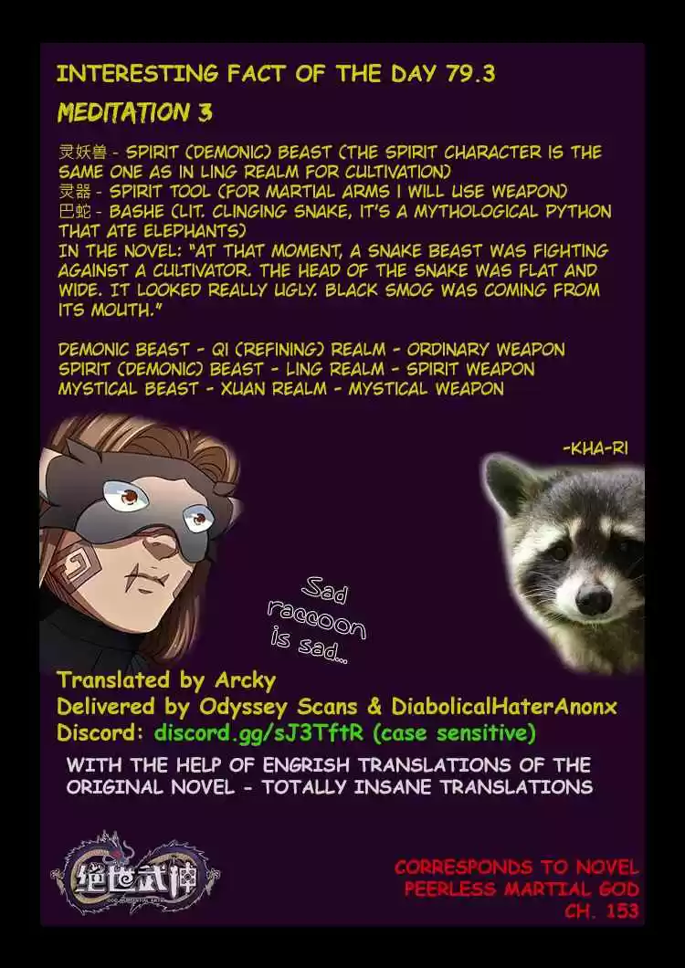 Peerless Martial God Vol. 1 Ch. 79.3 Meditation(3)