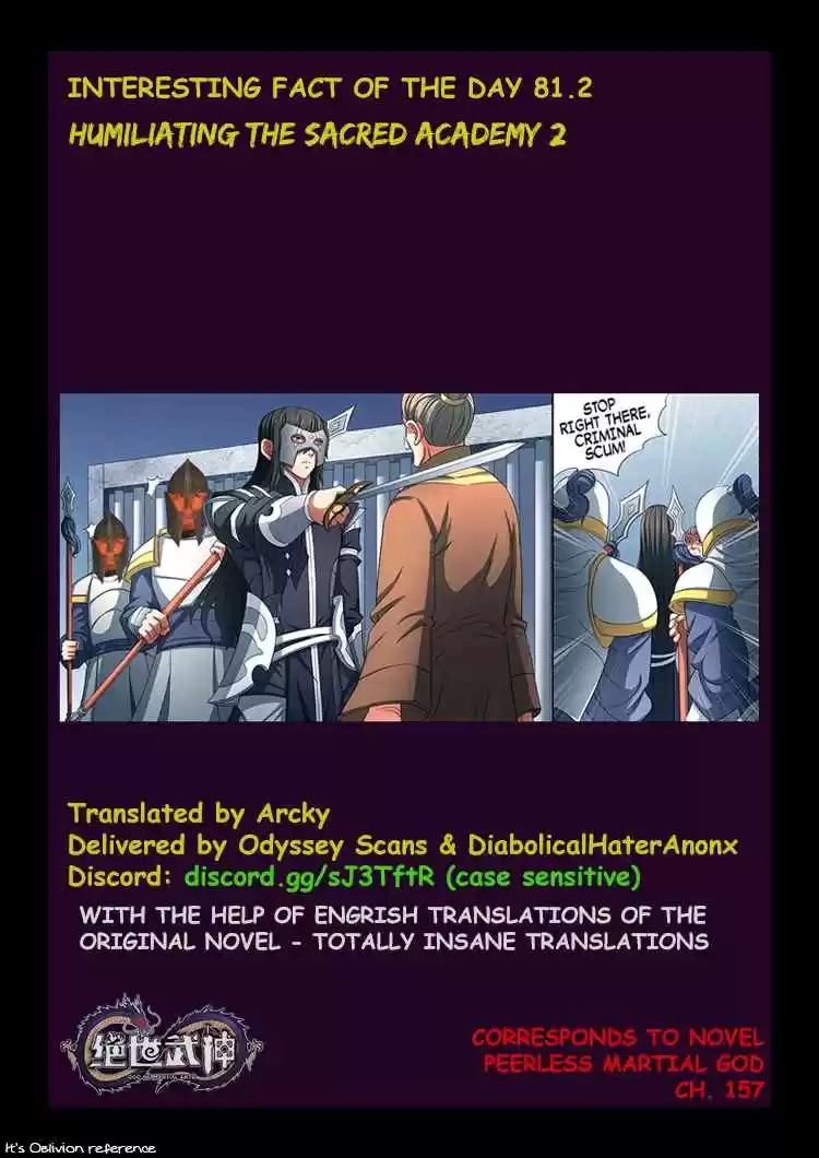 Peerless Martial God Vol. 1 Ch. 81.2 Humiliating the Sacred Academy(2)