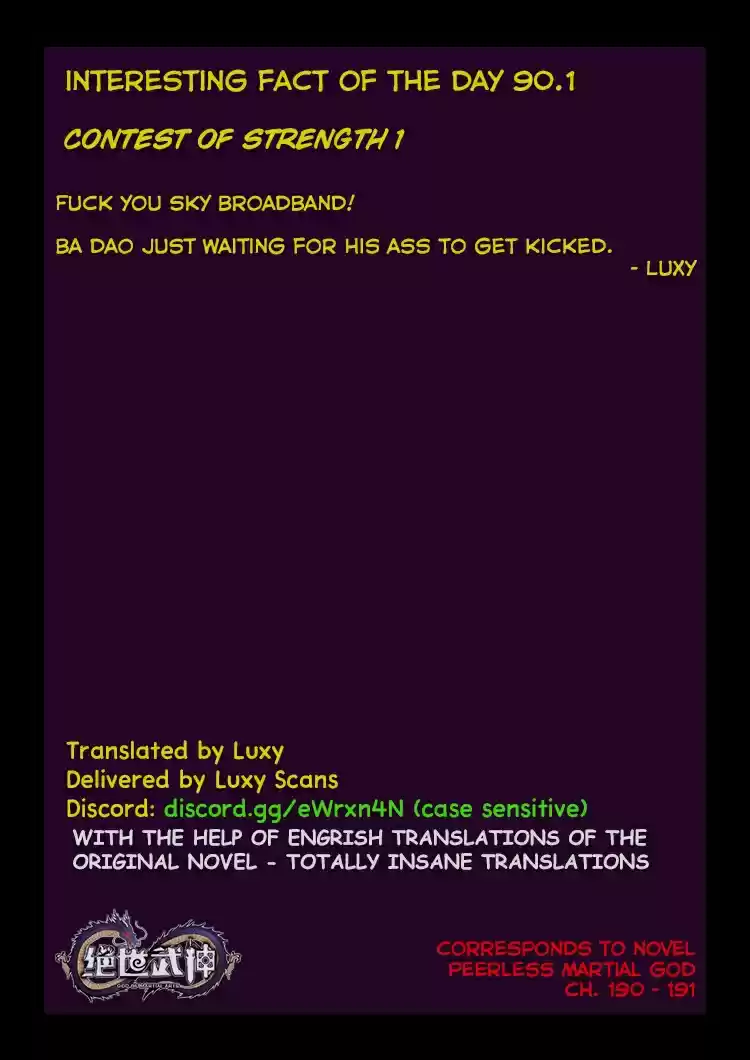 Peerless Martial God Vol. 1 Ch. 90.1 Contest of Strength(1)