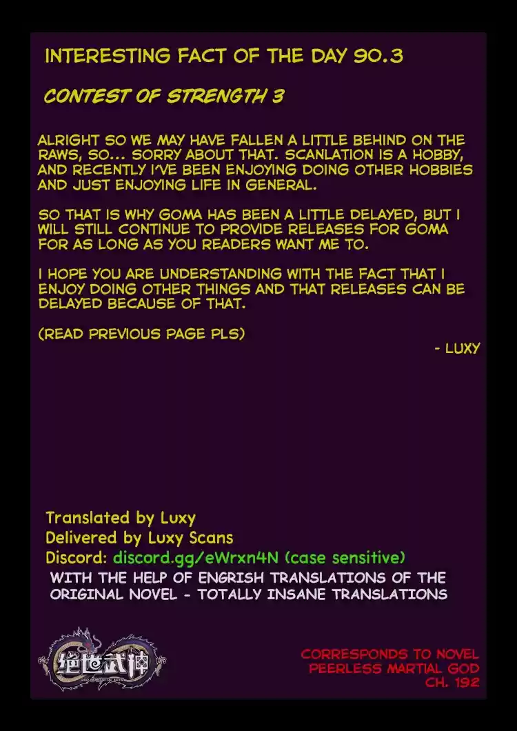 Peerless Martial God Vol. 1 Ch. 90.3 Contest of Strength(3)