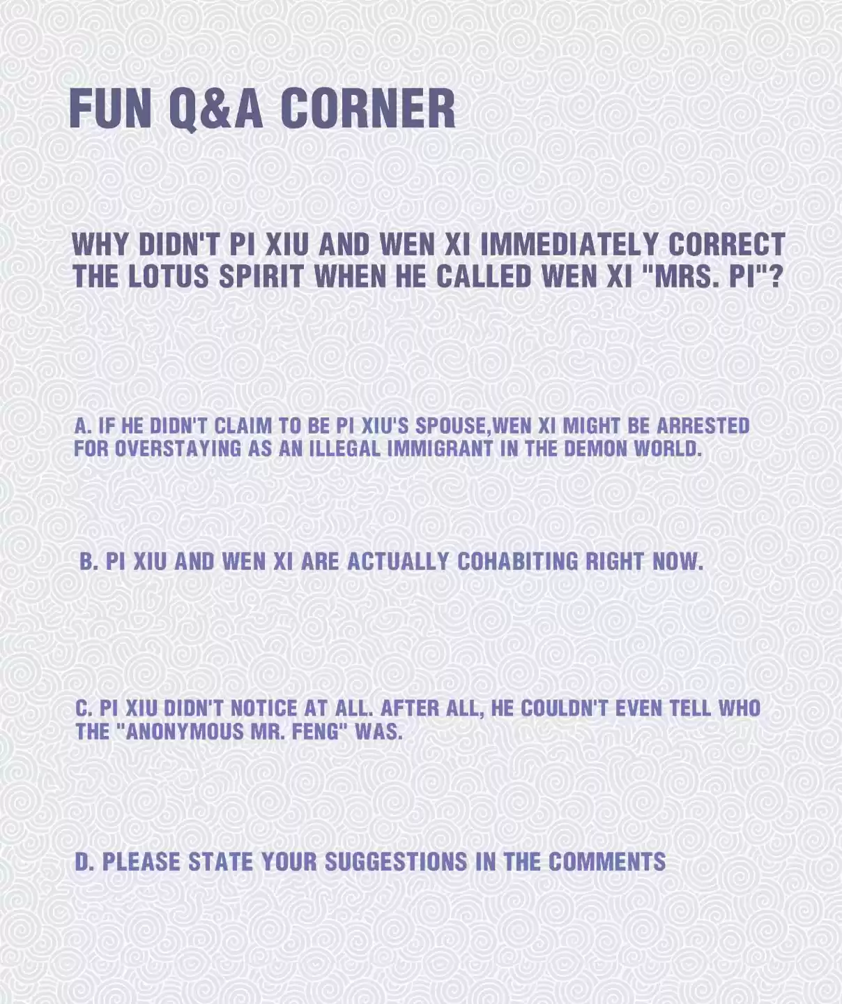 Pixiu's Eatery, No Way Out 20.2 Domestic Disharmony? The Women's Federation is on the Case!