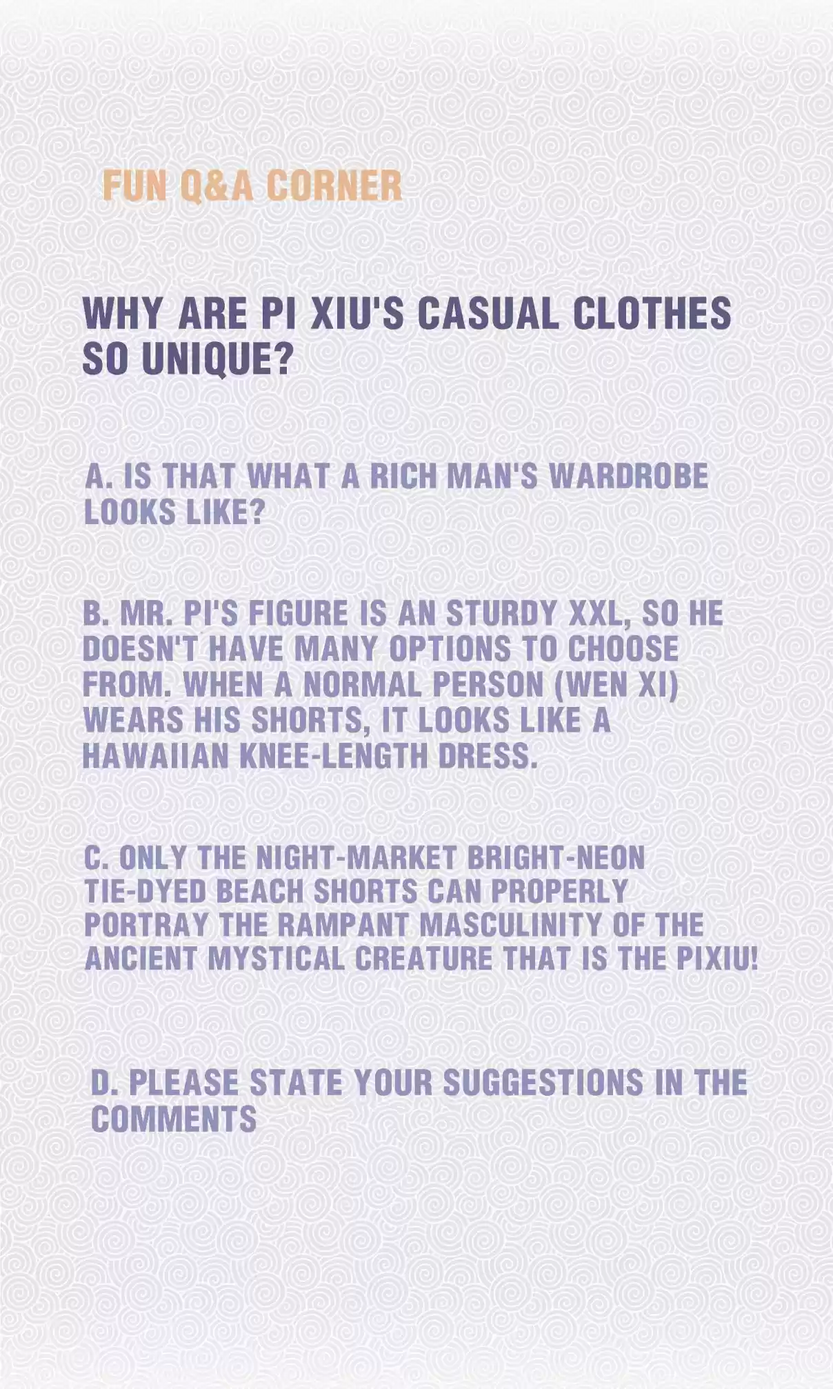 Pixiu's Eatery, No Way Out 21.2 Won't You Sleep With Me?