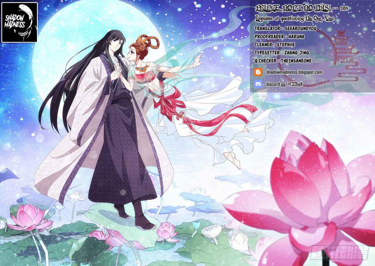 Prince, Don't Do This! Ch. 286 Impasse at questioning Du Que Xiao