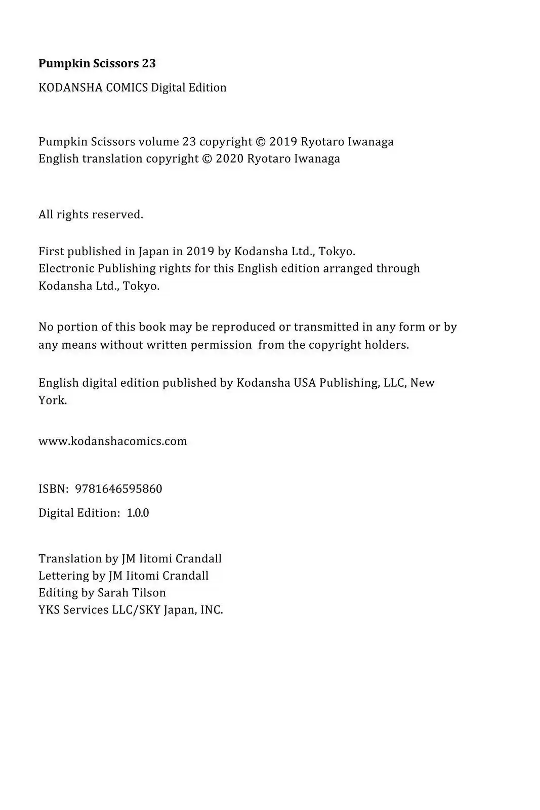 Pumpkin Scissors Chapter 122