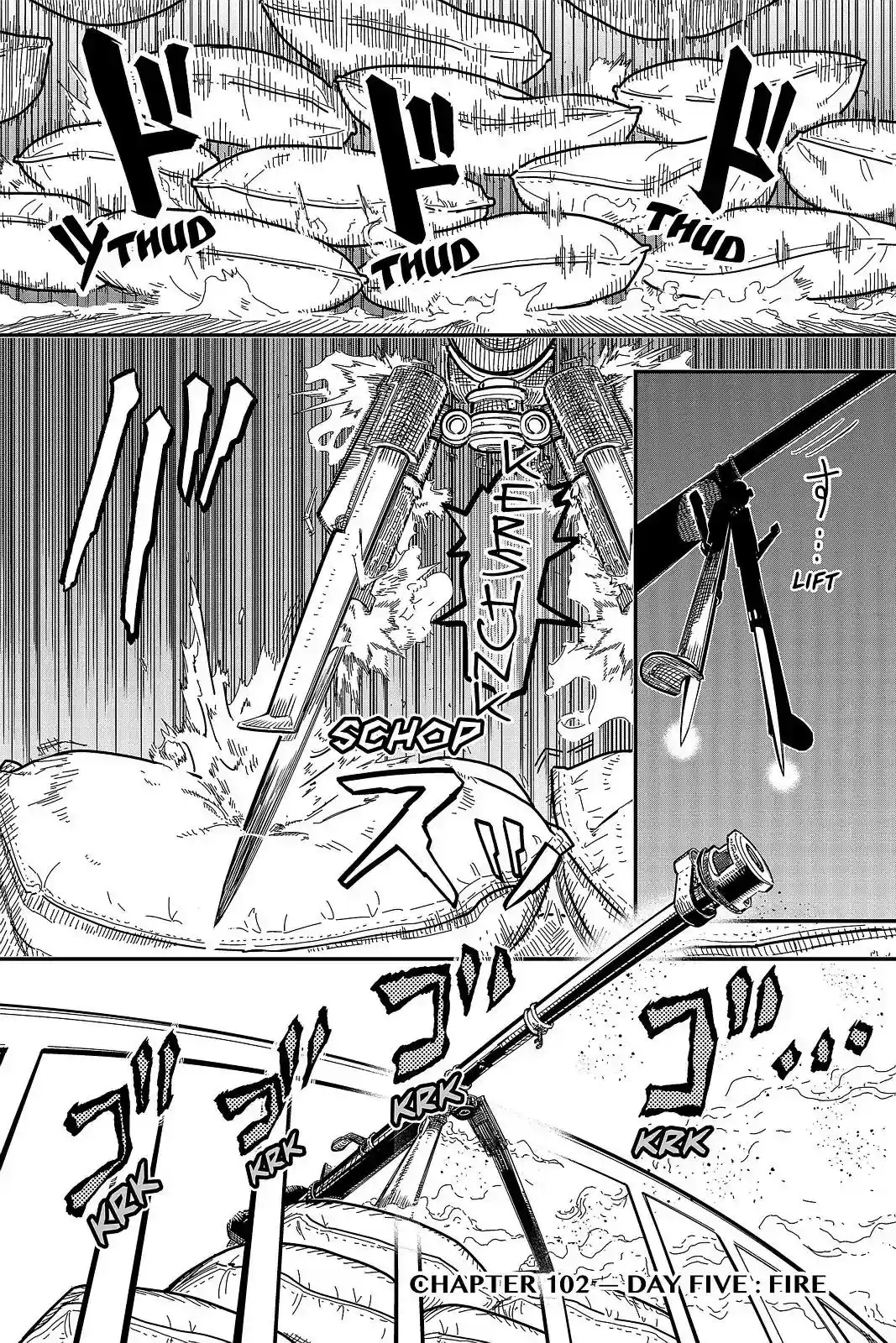 Pumpkin Scissors Vol.20 Chapter 102: Day Five: