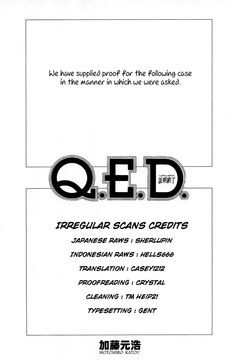 Q.E.D Vol. 29 Ch. 57.1 Motive And Alibi (Part 1)