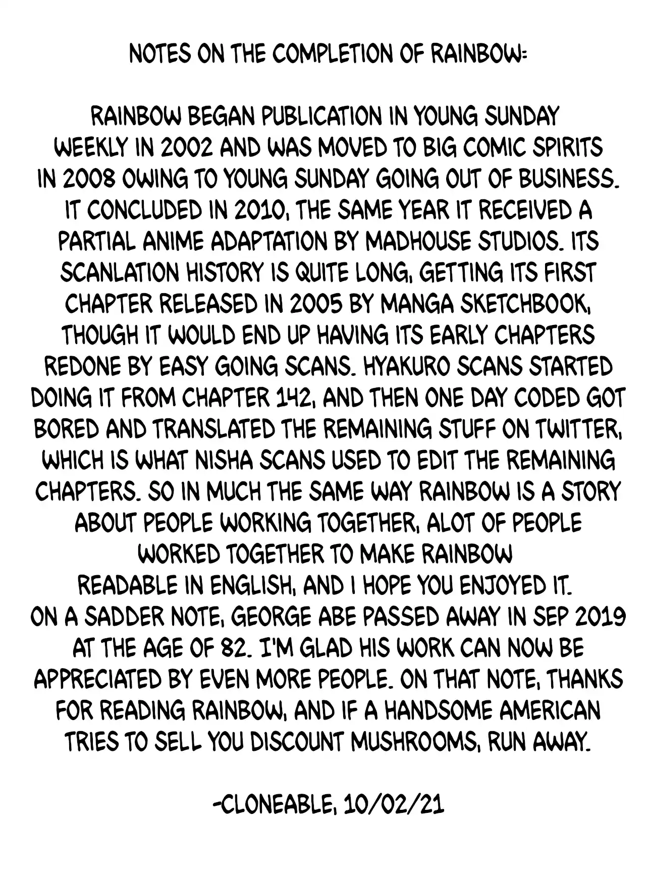 Rainbow Vol.22 Chapter 235