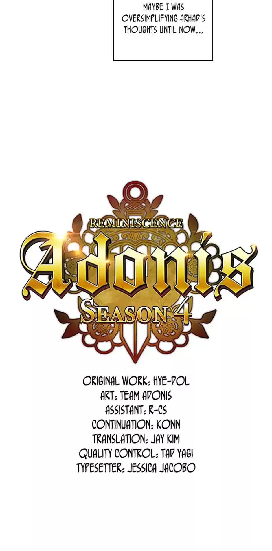 Reminiscence Adonis Chapter 134