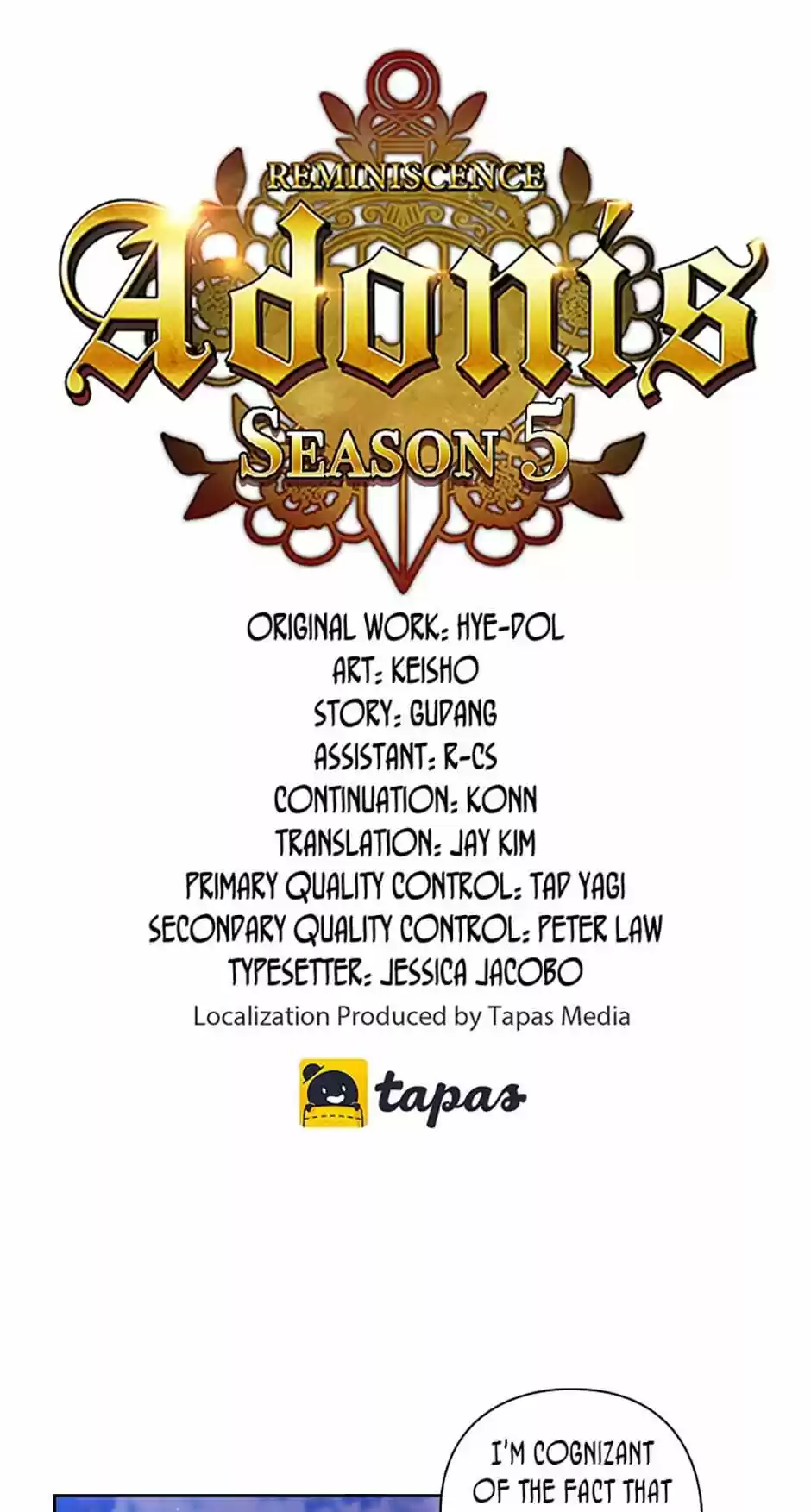 Reminiscence Adonis Chapter 171